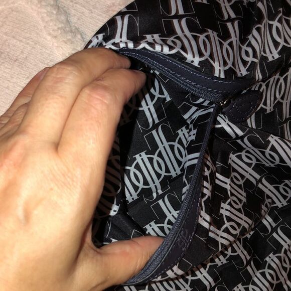 Jennifer Lopez Indigo Faux Leather Foldover Cross Body Purse Bag Chain Detail - Picture 8 of 10